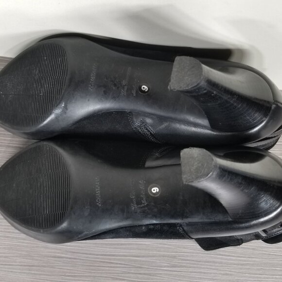 Aquatalia Roma Weatherproof Bootie, Black Suede & Leather, Womens Size 9 M - Picture 11 of 12